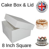 1X Cake Box 8"(8" Lid & 8" Base) Cake Box